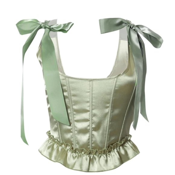 Tops - RIBBON STRAP CORSET TOP
